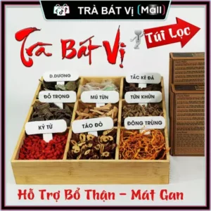 Trà Bát Vị Cổ Truyền – 8 Thảo Dược Quý Giúp Hỗ Trợ Bổ Thận Tráng Dương, Mát Gan, Ăn Ngon Ngủ Sâu [Hộp 30 Gói]