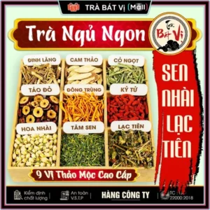 [Trà Ngủ Ngon] - Trà Bát Vị Sen Nhài Lạc Tiên - Hỗ Trợ Chứng Mất Ngủ, Khó Ngủ, Giúp An Thần Sâu Giấc - Hàng Công Ty